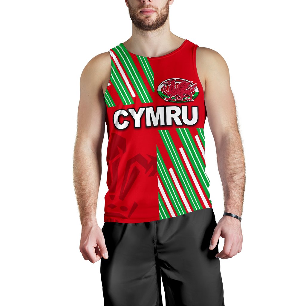 Cymru Men's Tank Top Rugby Style - Vibe Hoodie Shop