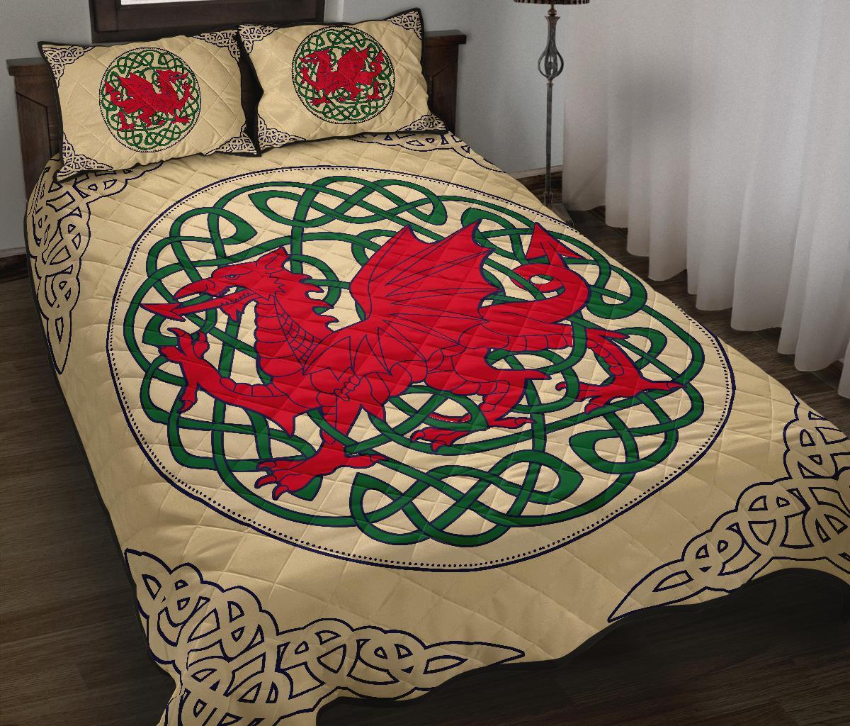 Wales Quilt Bed Set - Welsh Dragon Quilt Bed 04 - Vibe Hoodie Shop