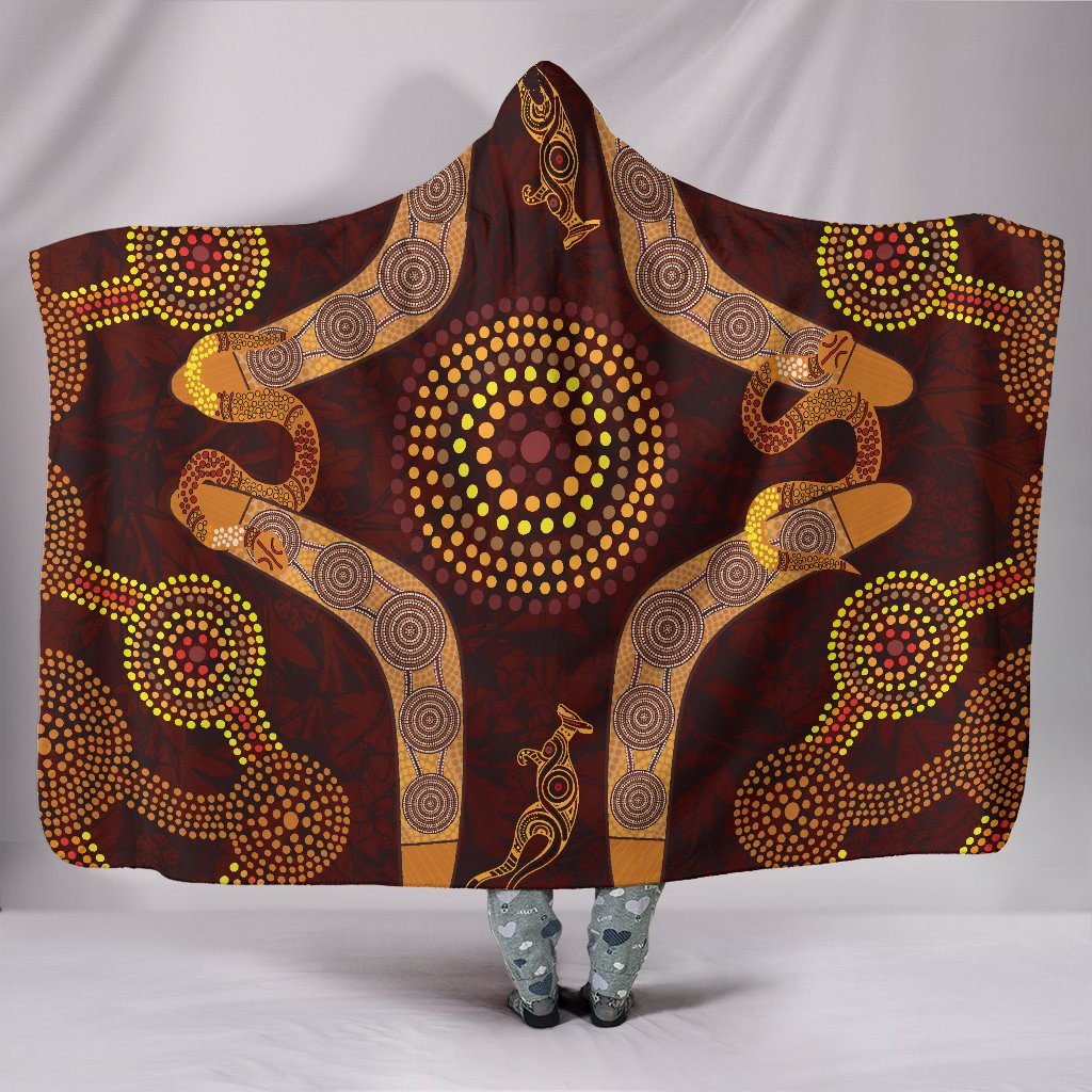 aboriginal-hooded-blanket-dot-painting-indigenous-circle-and-boomerang