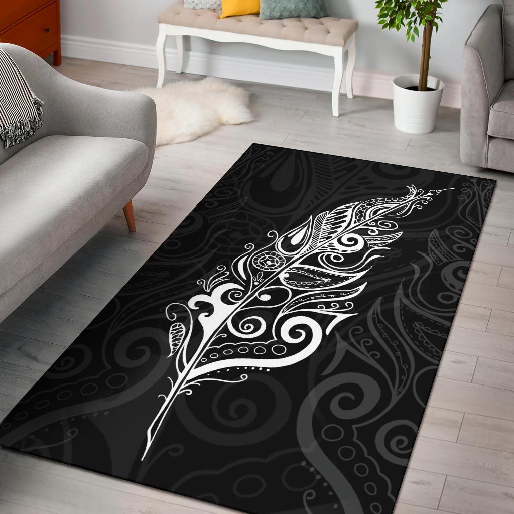 Light Silver Fern Area Rug, White - Vibe Hoodie Shop