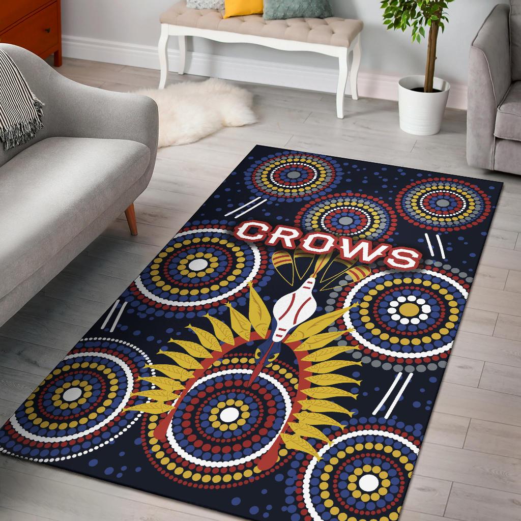 Adelaide Area Rug Original Indigenous Crows - Vibe Hoodie Shop