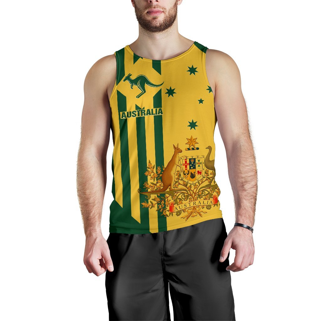 Men's Tank Top - Australia Kangaroo Sign National Color - Vibe Hoodie Shop