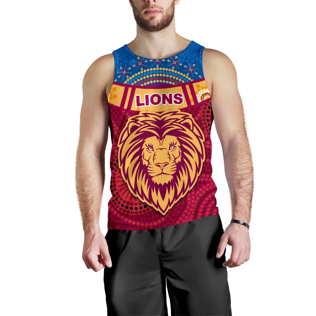 Brisbane Indigenous Men Tank Top Proud Lions - Vibe Hoodie Shop