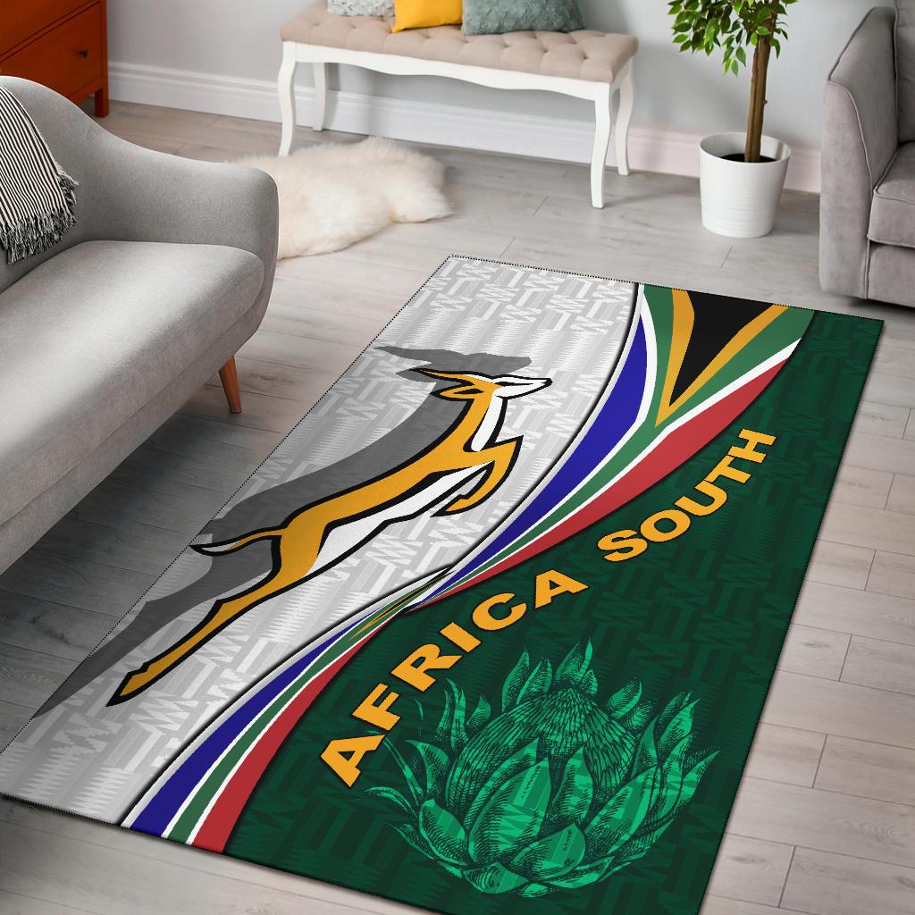 South Africa Area Rug Springboks Rugby Be Unique - White - Vibe Hoodie Shop