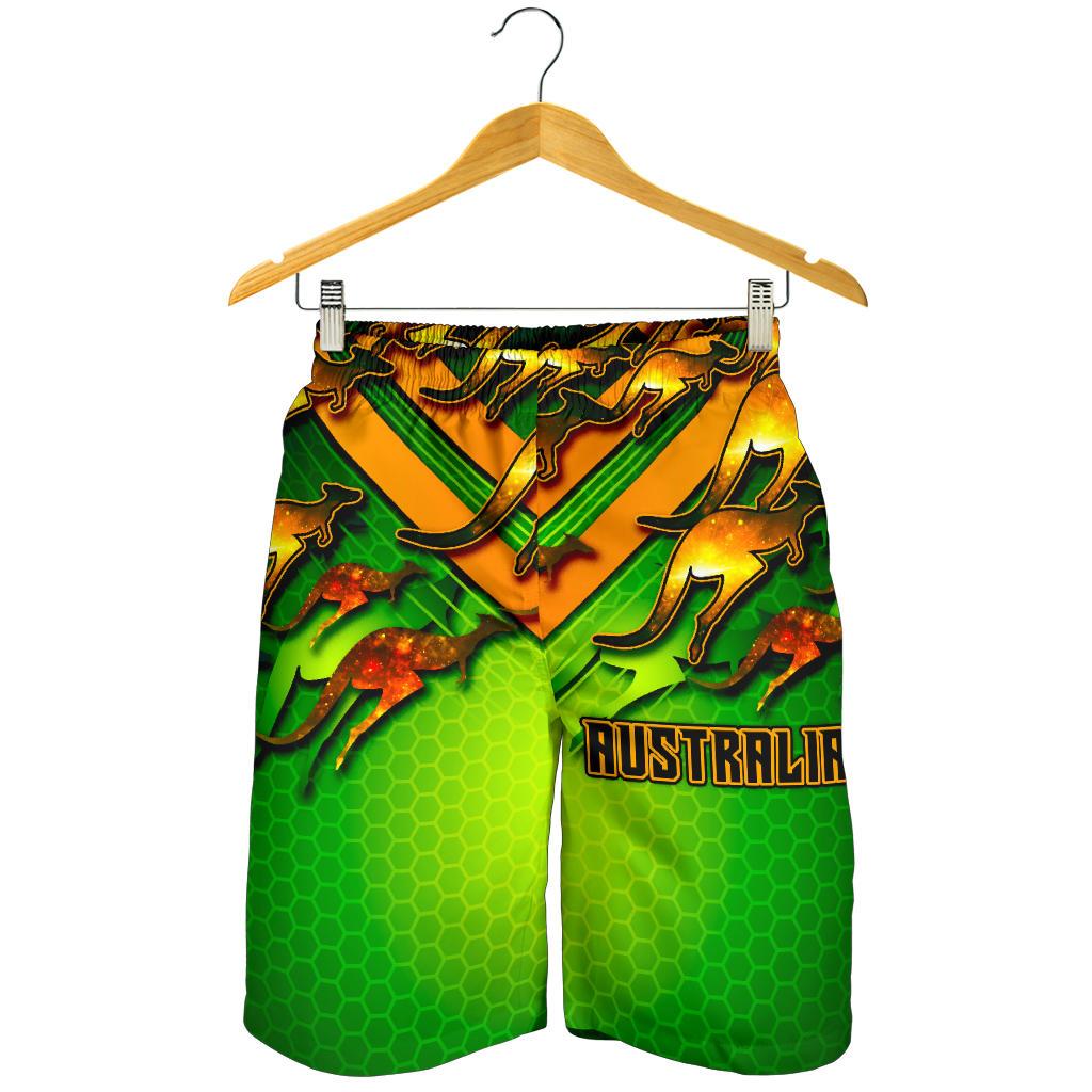 Men's Shorts - Australian Kangaroo Shorts Aussie National Colors - Vibe Hoodie Shop