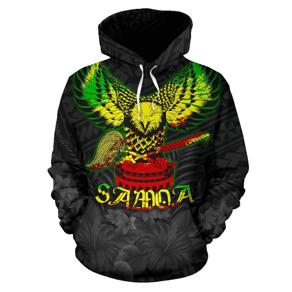 American Samoa Eagle With Seal Hoodie Rasta - Vibe Hoodie Shop