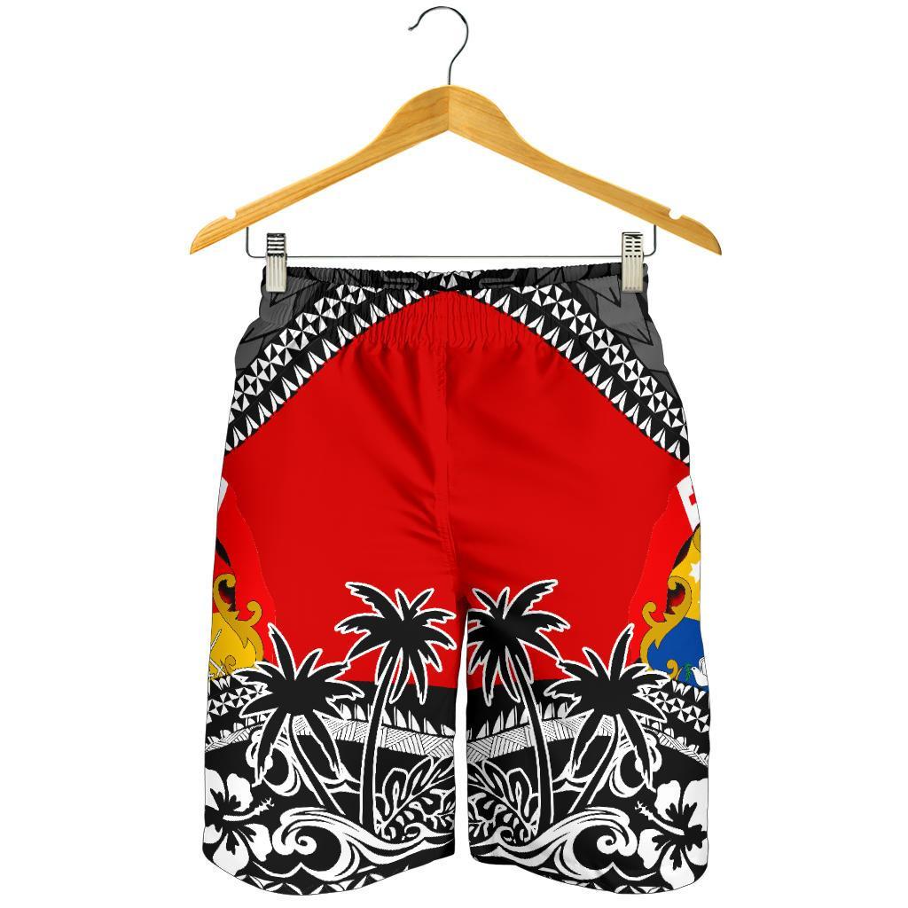 Tonga Men's Shorts Polynesian Style Fall In The Wave - Vibe Hoodie Shop