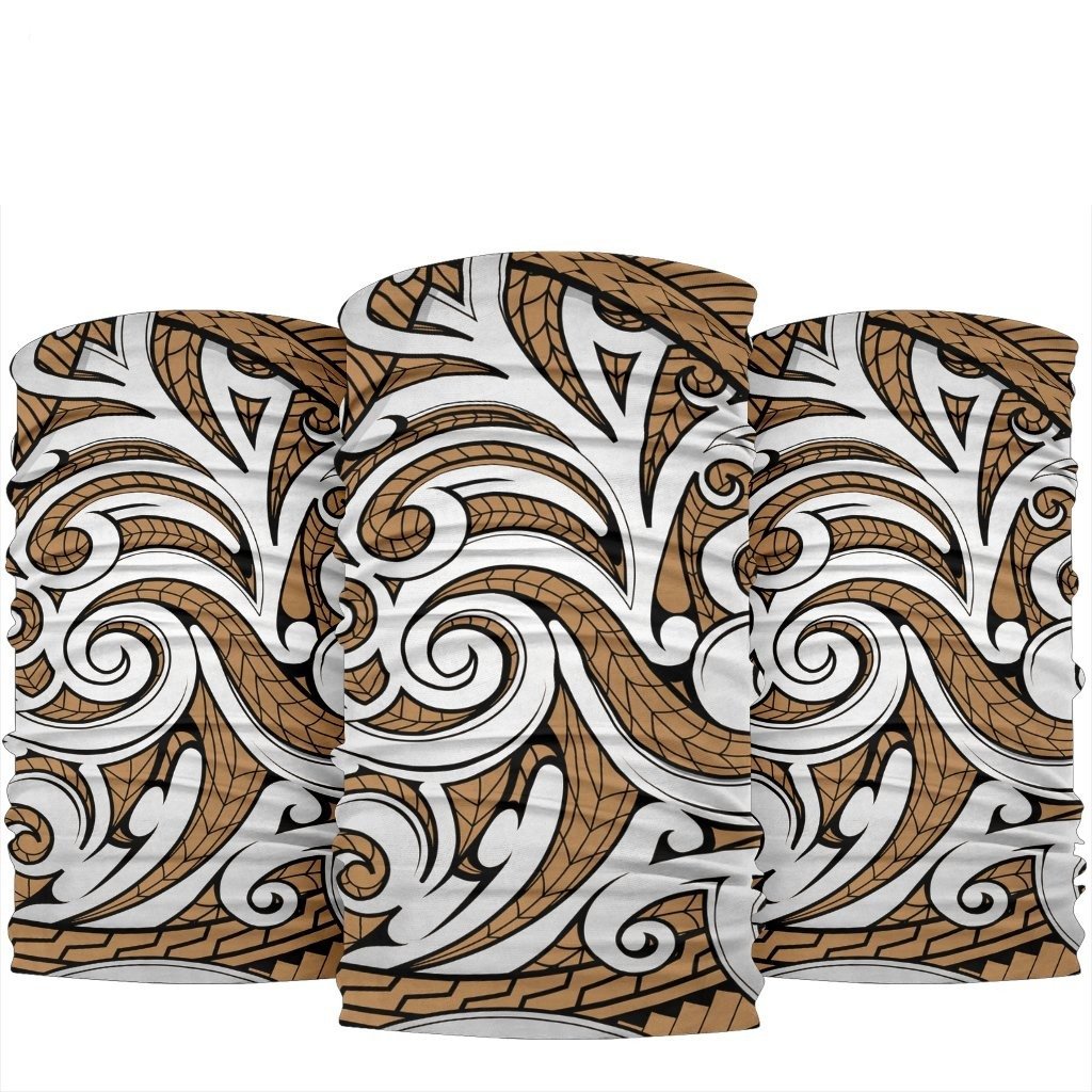 New Zealand Maori Tribal Ornament Bandana - Tan - Vibe Hoodie Shop