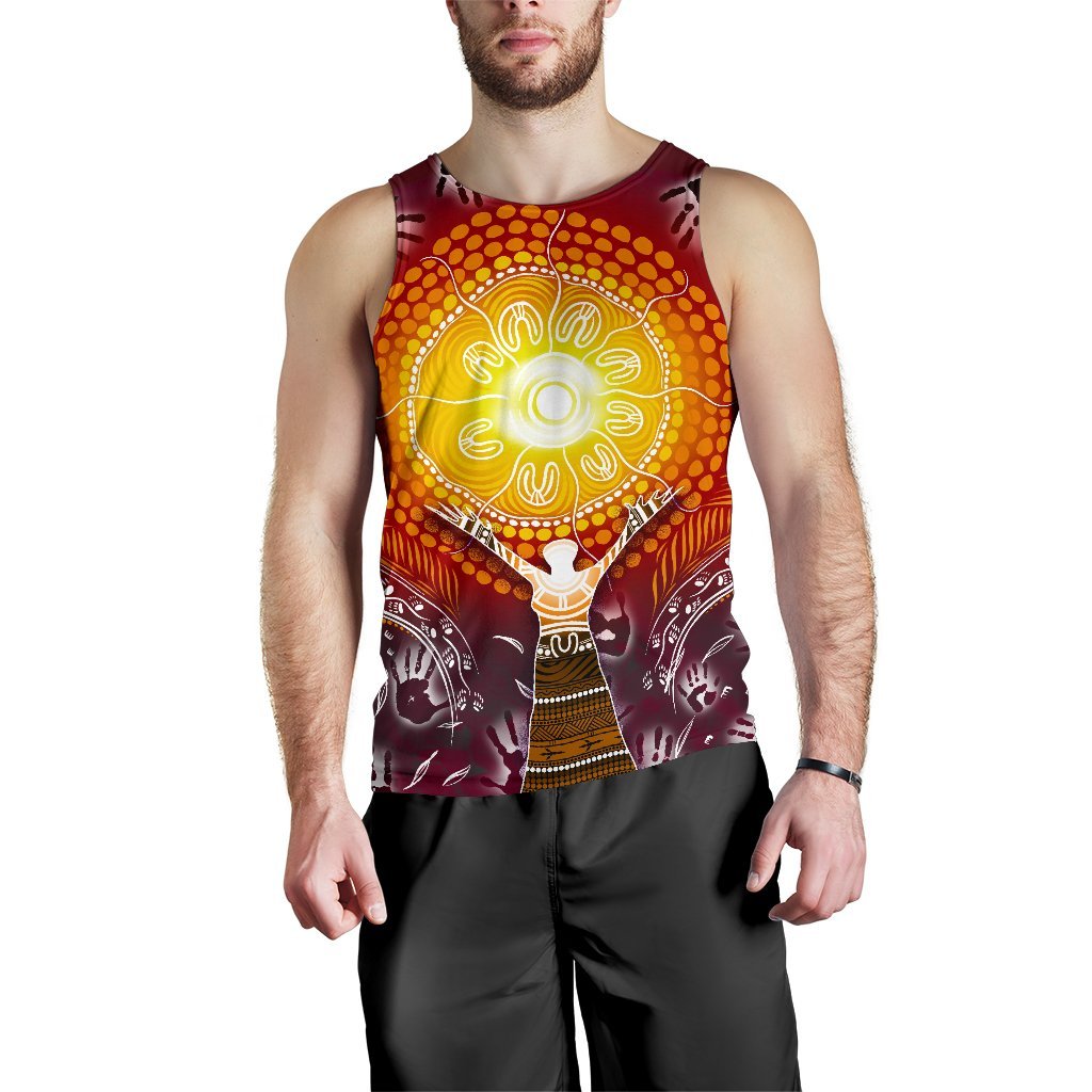 Men's Tank Top - Australian Aboriginal NAIDOC Week - Because Of Her, We Can - Vibe Hoodie Shop