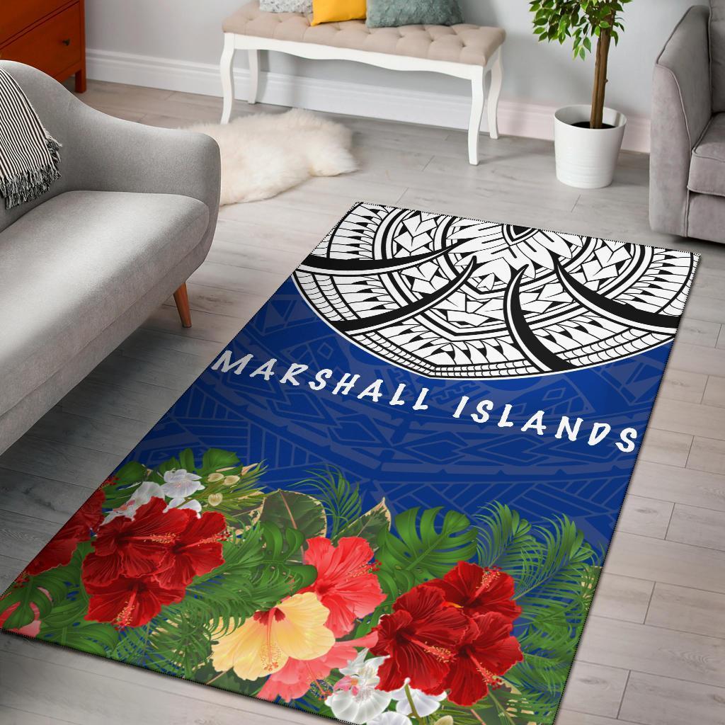 Marshall Islands Area Rug - Ginger Lei Pattern - Vibe Hoodie Shop