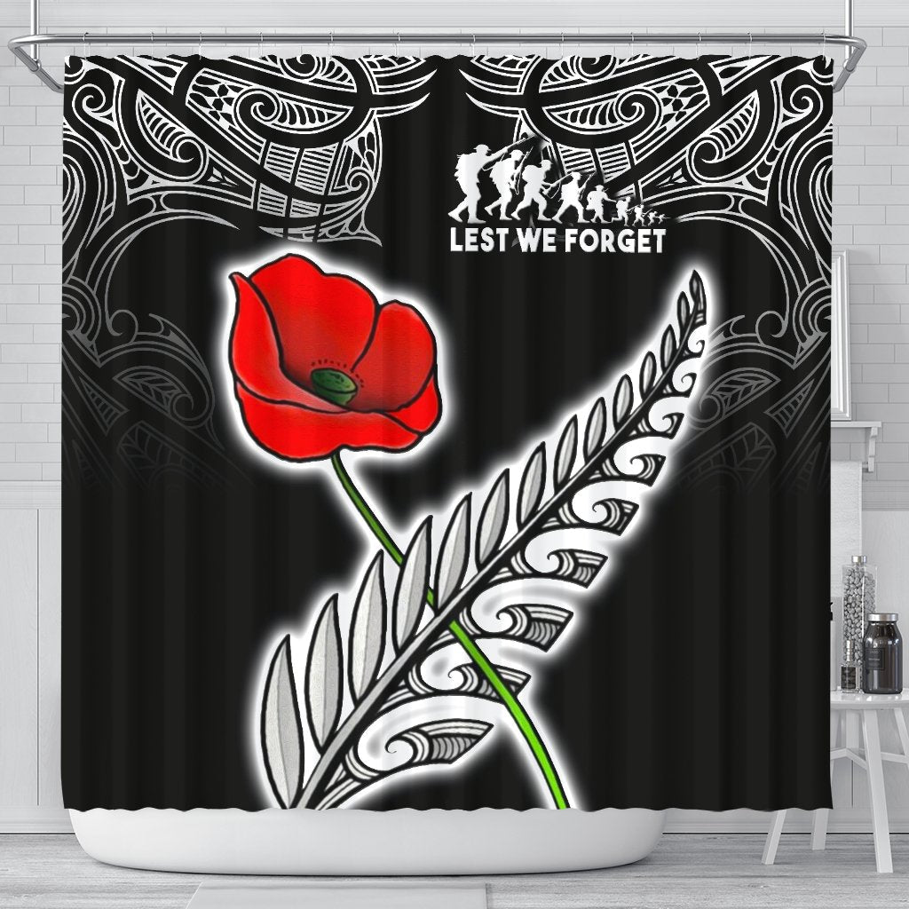 anzac-australia-and-new-zealand-shower-curtain-poppy-fern-lest-we-forget