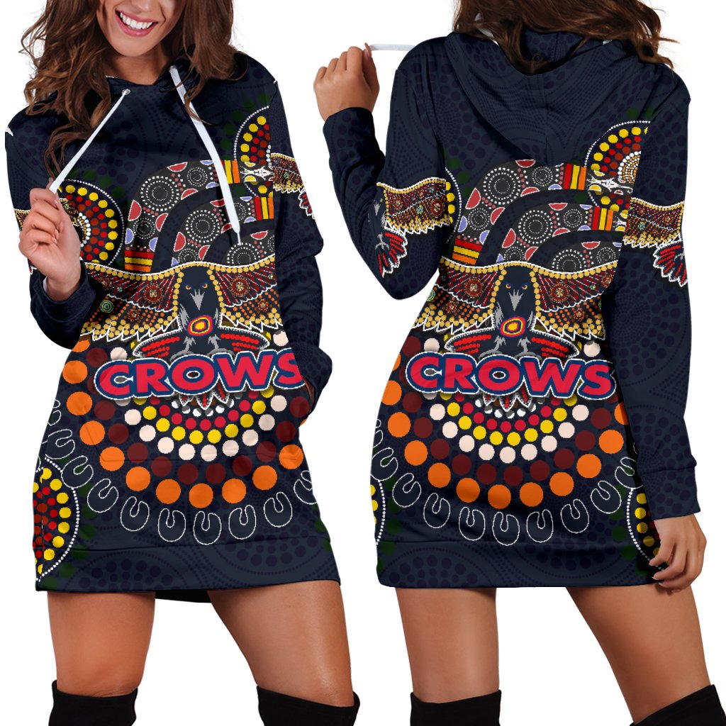 Adelaide Hoodie Dress Indigenous Crows - Vibe Hoodie Shop