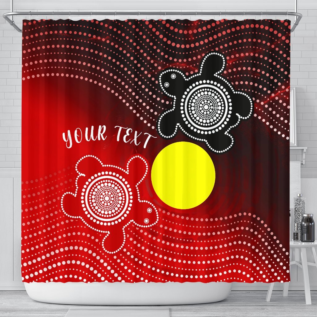 custom-aboriginal-shower-curtain-indigenous-circle-dot-painting-style
