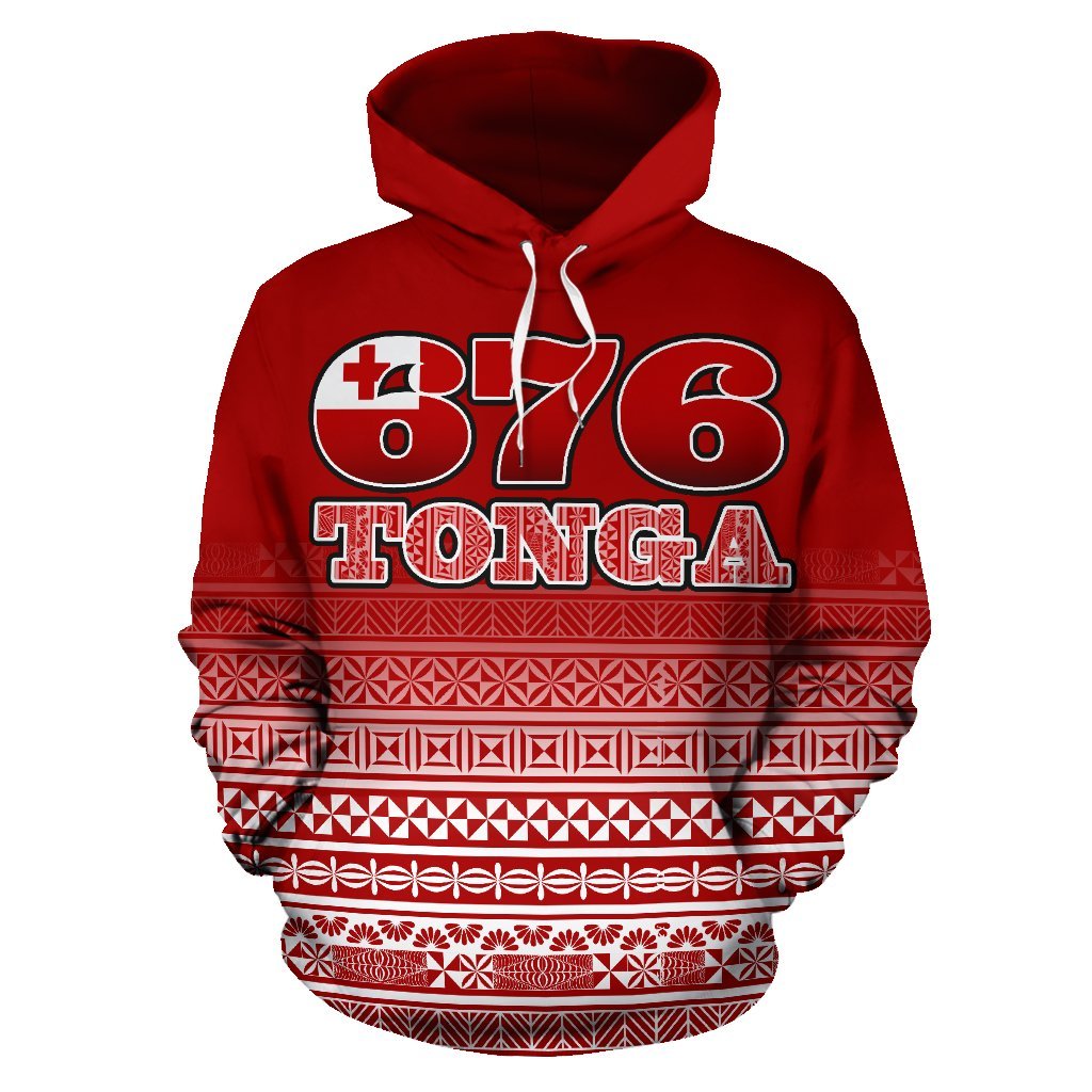 Tonga 676 Phone Code Pullover Hoodie - Vibe Hoodie Shop