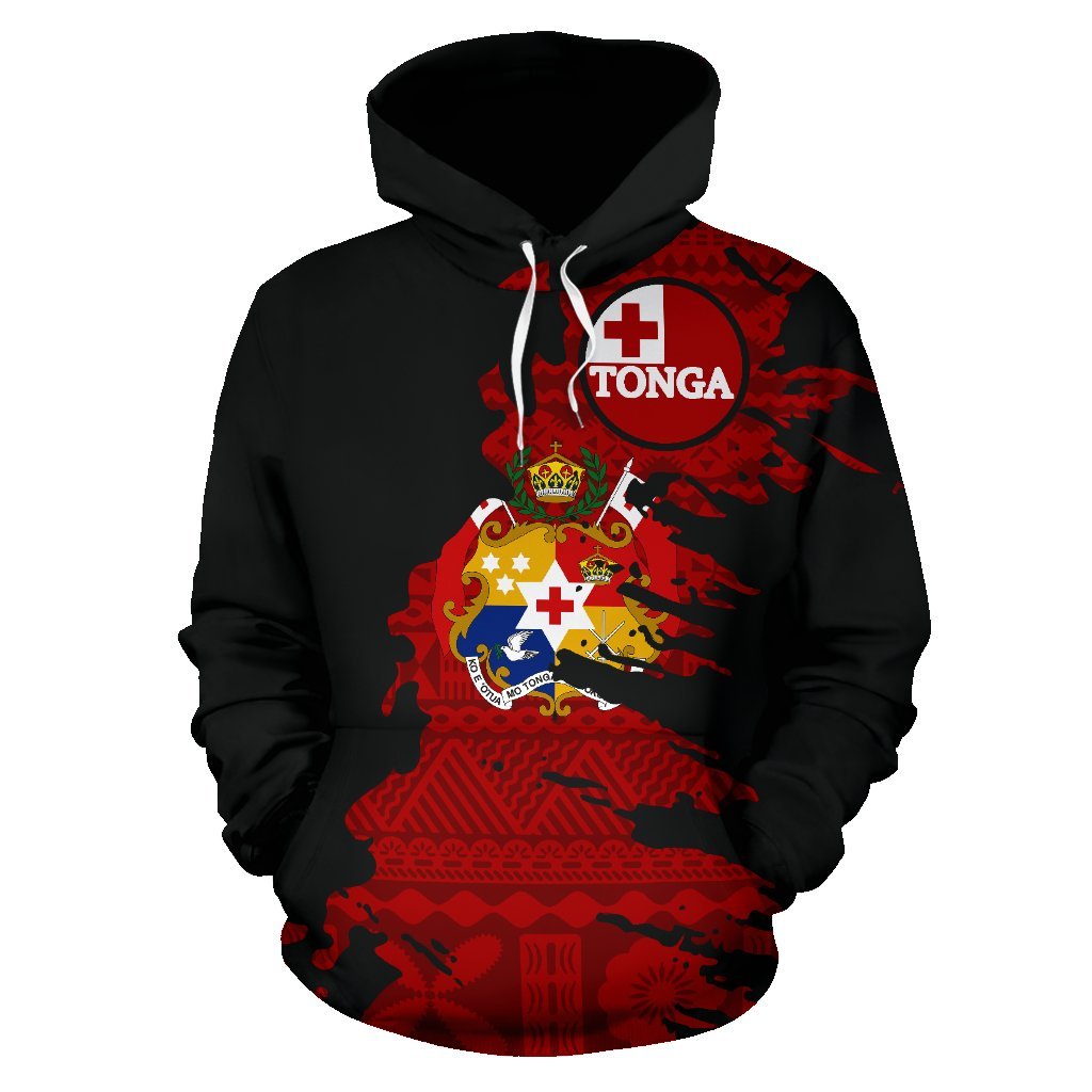 Tonga Tapa All Over Hoodie Painting - Vibe Hoodie Shop