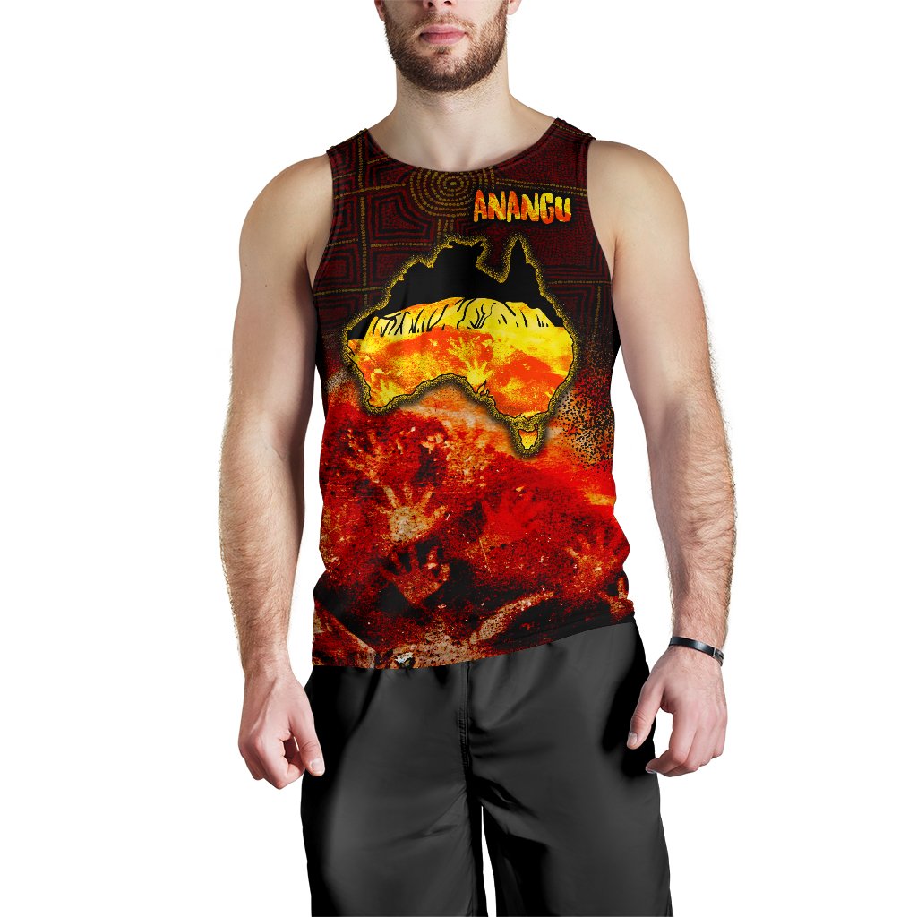 Aboriginal Men's Tank Top - Anangu Custodians - Vibe Hoodie Shop