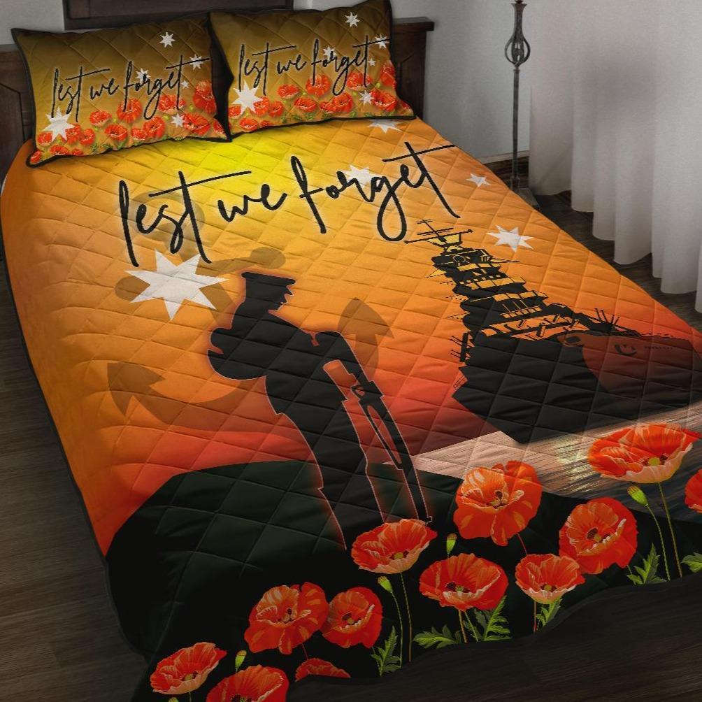 ANZAC Quilt Bed Set - Australian Navy ANZAC - Vibe Hoodie Shop