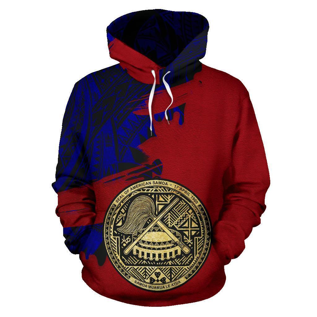 American Samoa Coat Of Arms Special All Over Hoodie Red - Vibe Hoodie Shop