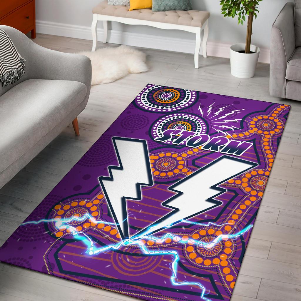 Storm Area Rug Melbourne Indigenous Thunder - Vibe Hoodie Shop