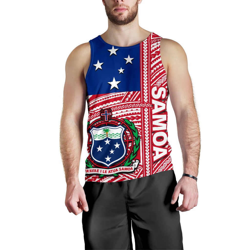 Samoa Flag Polynesian Men's Tank Top - Vibe Hoodie Shop