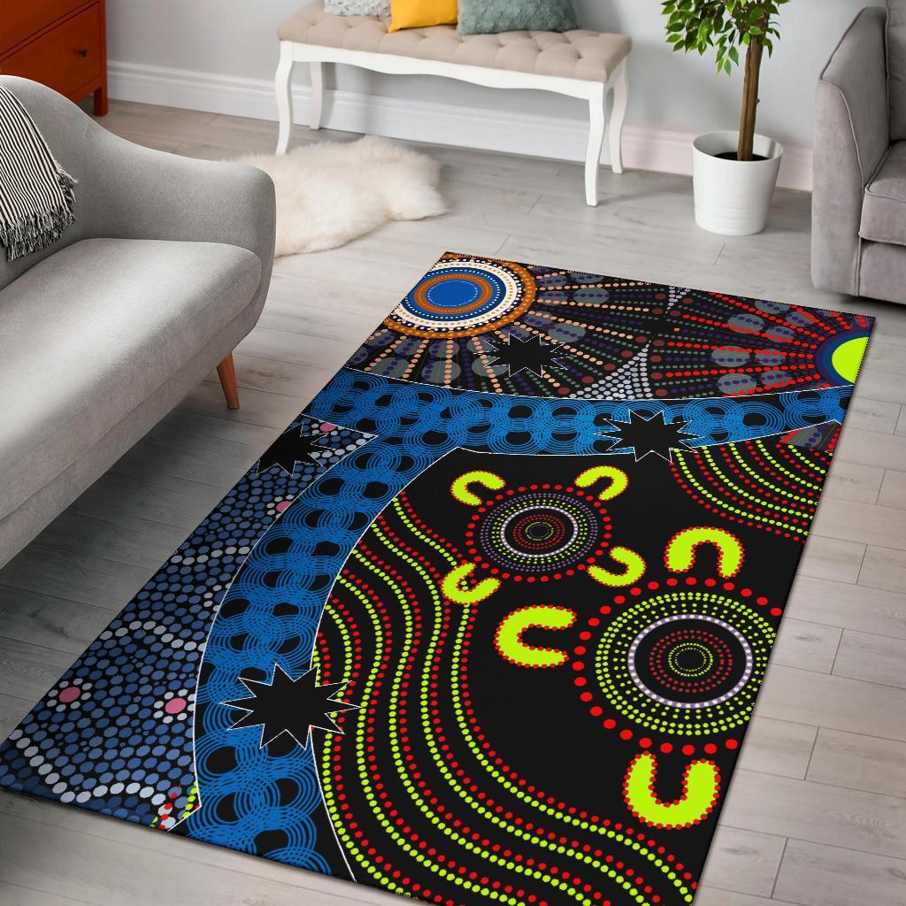 Area Rug - Aboriginal Dream River - Vibe Hoodie Shop