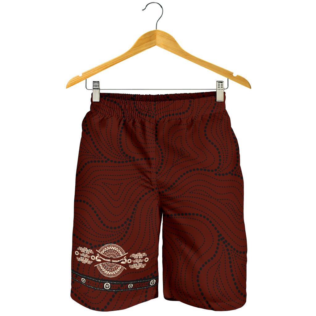 Shorts - Aboriginal Patterns Short Didgeridoo Australia - Men - Vibe Hoodie Shop