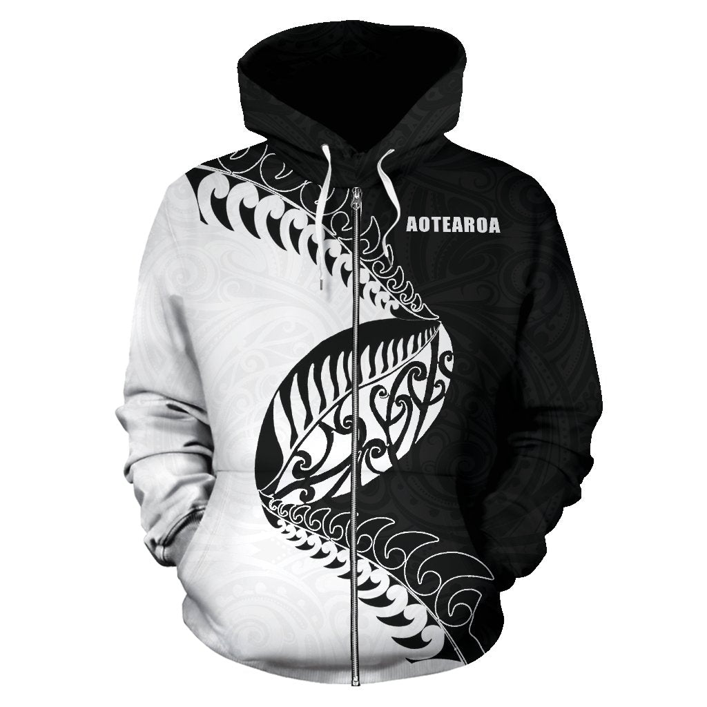 New Zealand Rugby Zip Up Hoodie, Aotearoa Rugby Fern Zipper Hoodie - Vibe Hoodie Shop