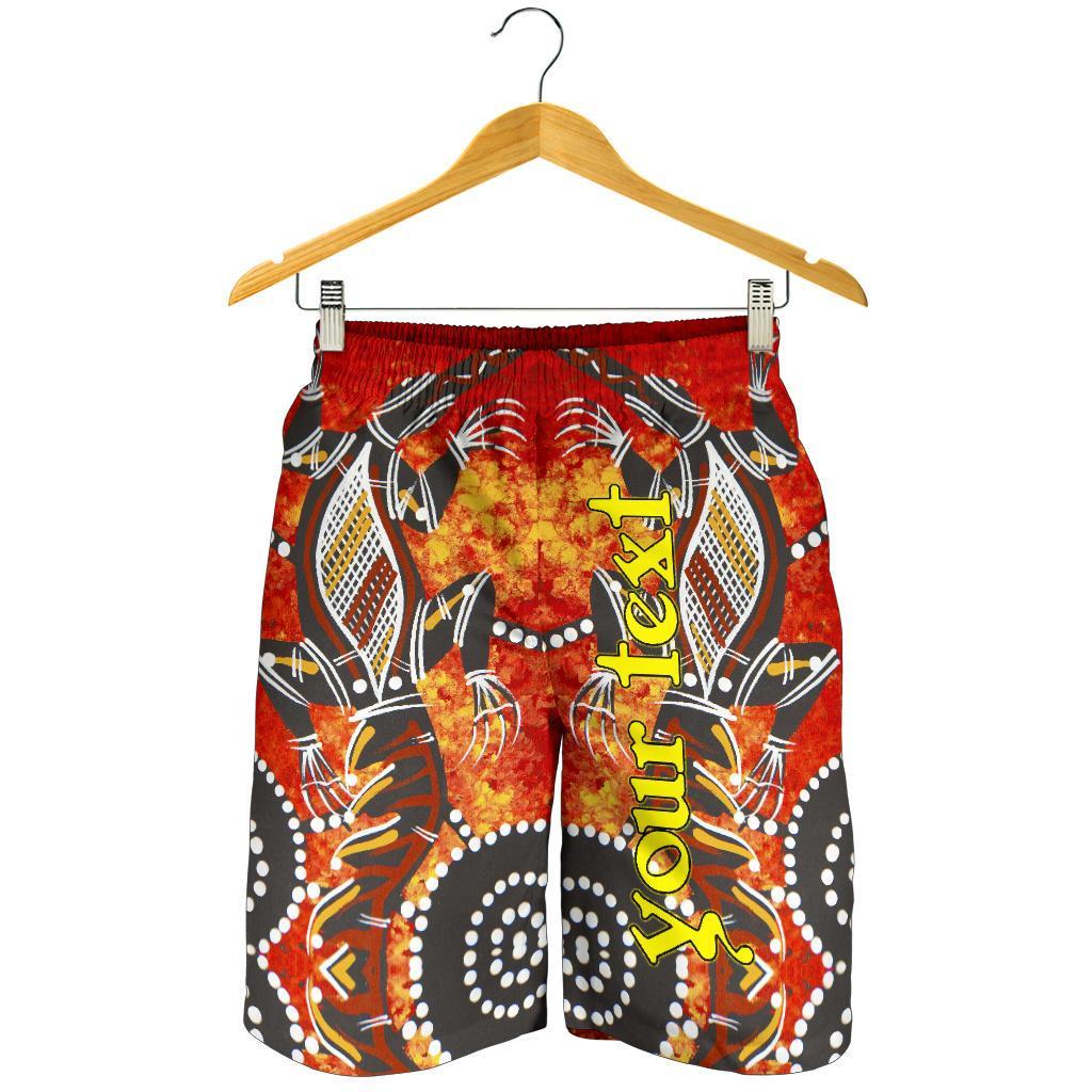 (Custom) Shorts Men - Aboriginal Crocodile And Kangaroo - Vibe Hoodie Shop