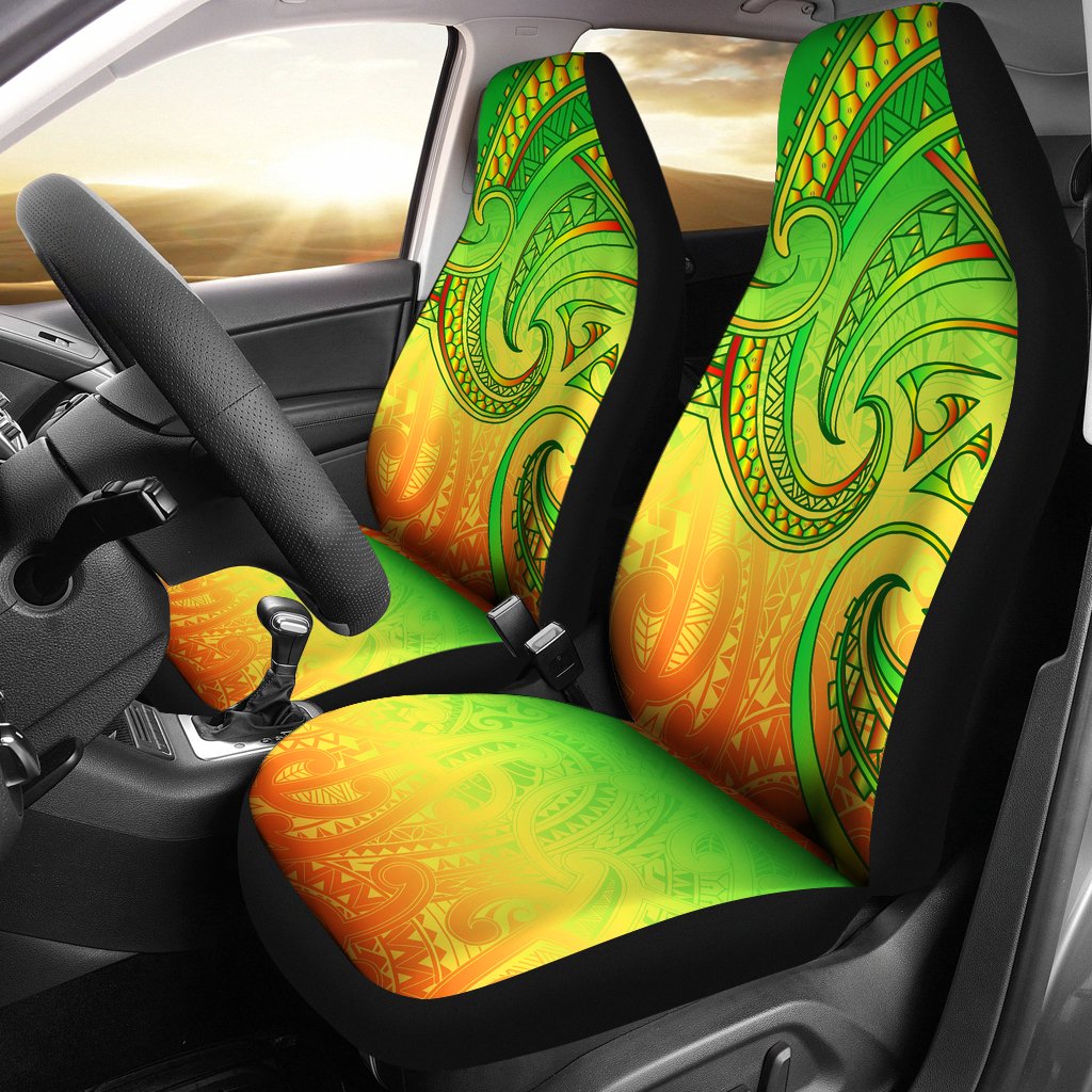 New Zealand Maori Mangopare Car Seat Covers Polynesian - Rasta - Vibe Hoodie Shop