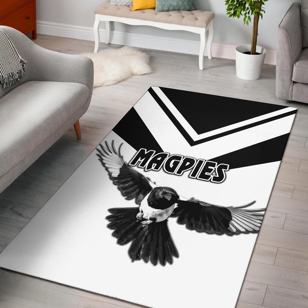 Western Suburbs Magpies Area Rug Original Style - White - Vibe Hoodie Shop