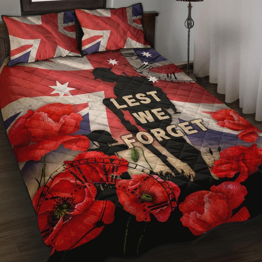 ANZAC Quilt Bed Set - A Day We Will Never Forget - Vibe Hoodie Shop
