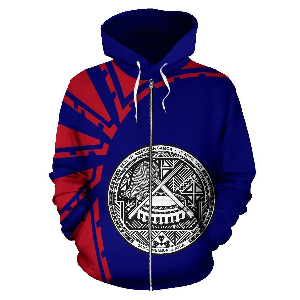 American Samoa Zip Hoodie Premium Style - Vibe Hoodie Shop