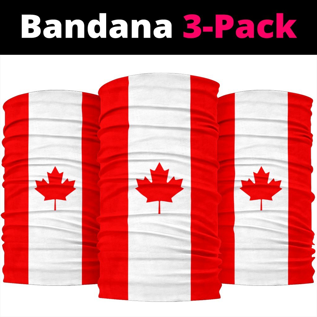 Canada Bandana 3 - Pack - Flag Neck Gaiter - Vibe Hoodie Shop