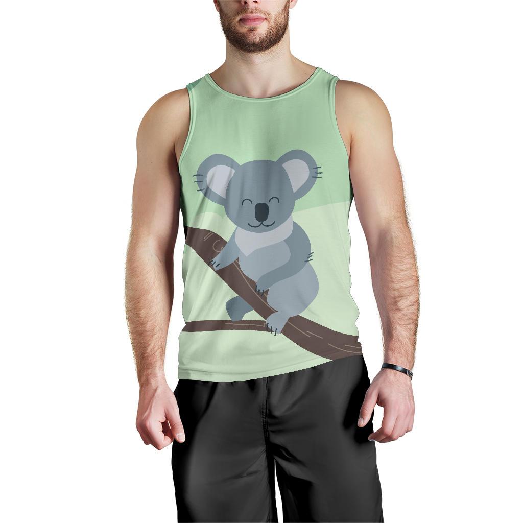 Men Tank Top - Koala Mens Tank Happy - Vibe Hoodie Shop