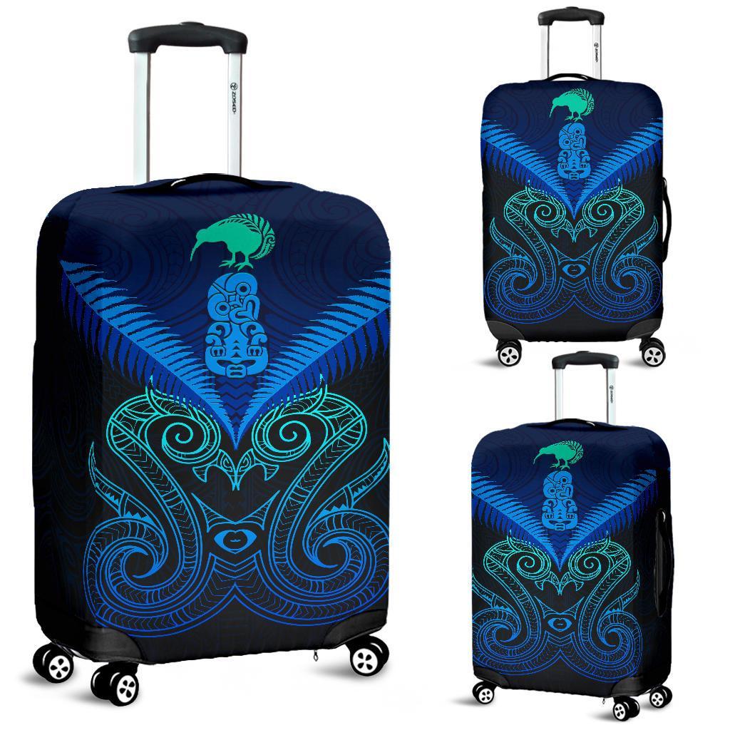 Maori Manaia New Zealand Luggage Covers Blue - Vibe Hoodie Shop