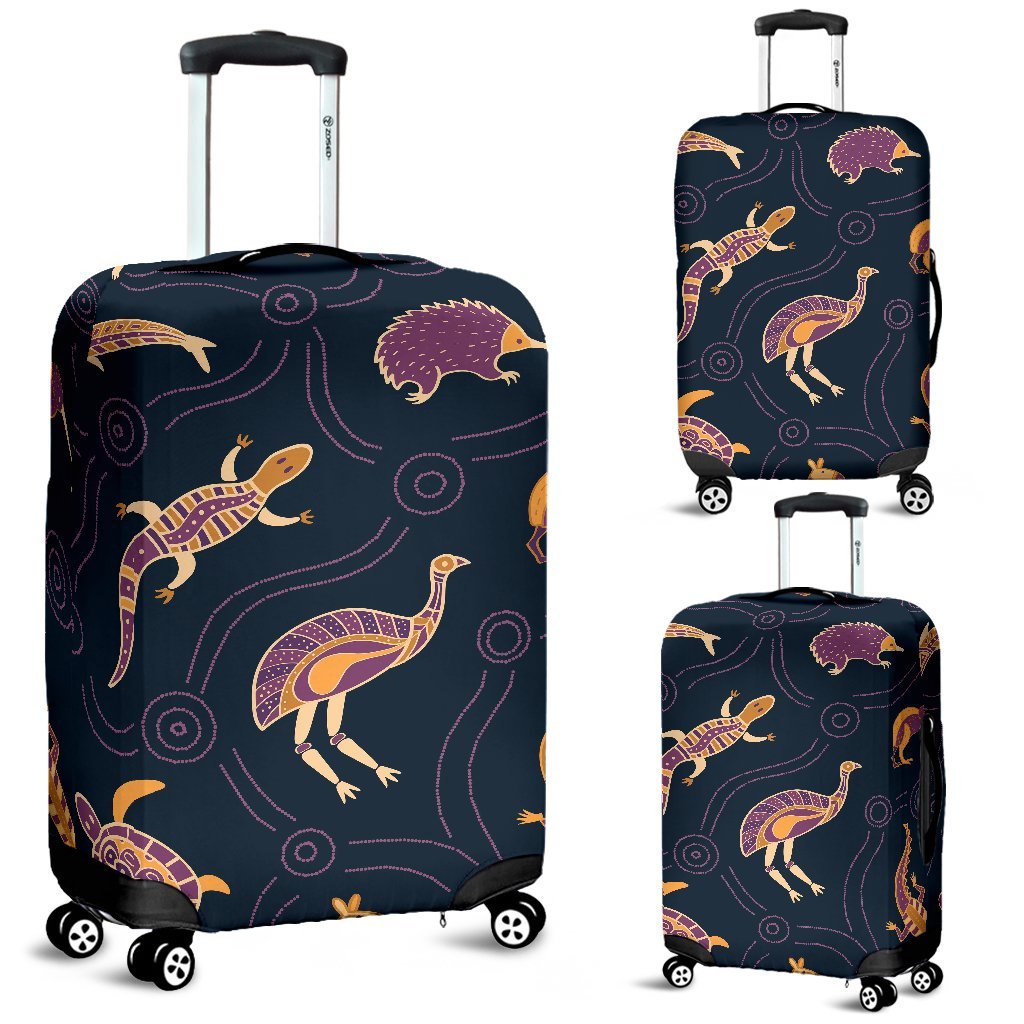 Luggage Covers - Indigenous Animals Patterns - Vibe Hoodie Shop