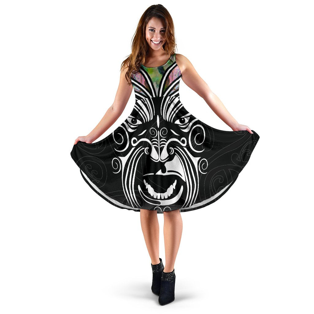 new-zealand-paua-shell-with-maori-face-women-midi-dress