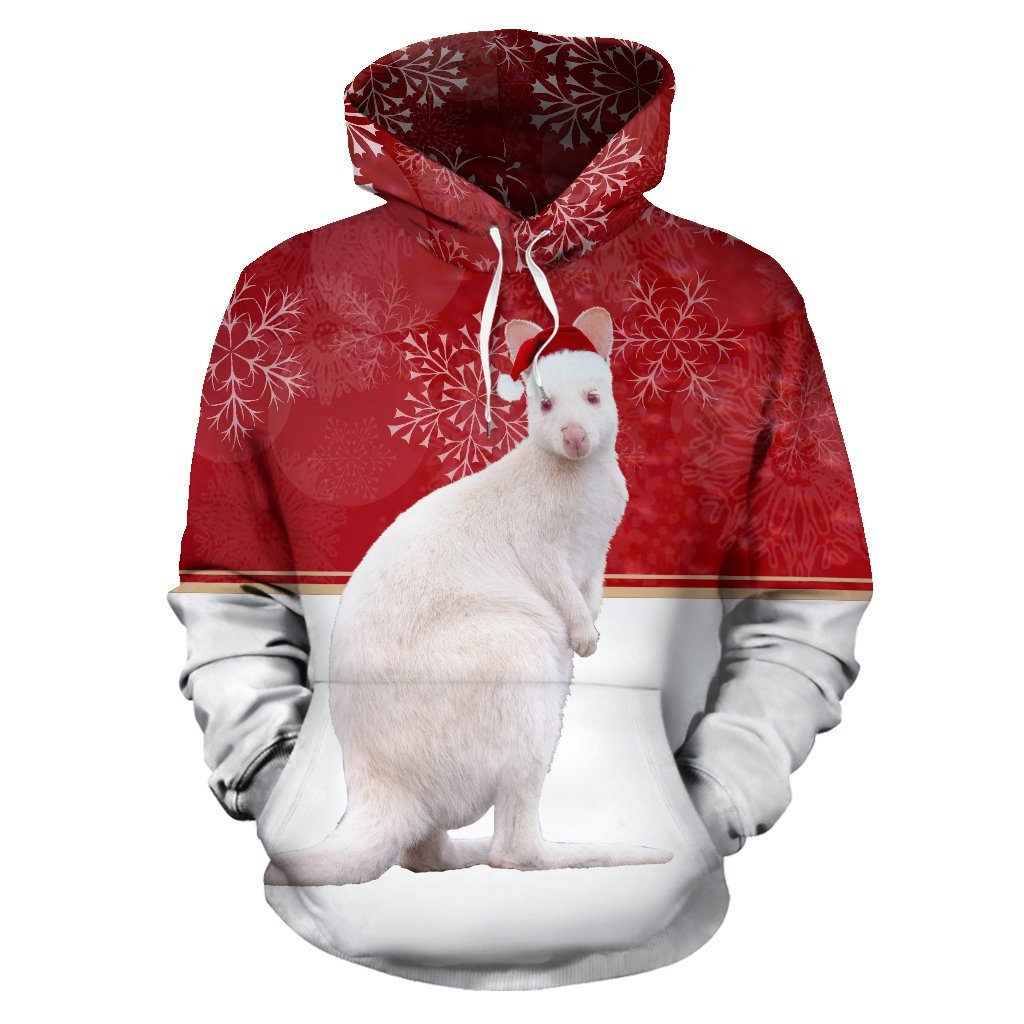 Australia Christmas Hoodie - Wallaby Hoodie Merry Christmas Australian Snowflakes - Unisex - Vibe Hoodie Shop