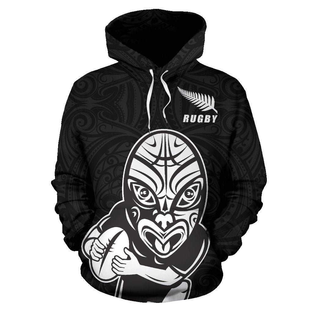 New Zealand Rugby Hoodie, Haka Dance Rugby Pullover Hoodie - Vibe Hoodie Shop