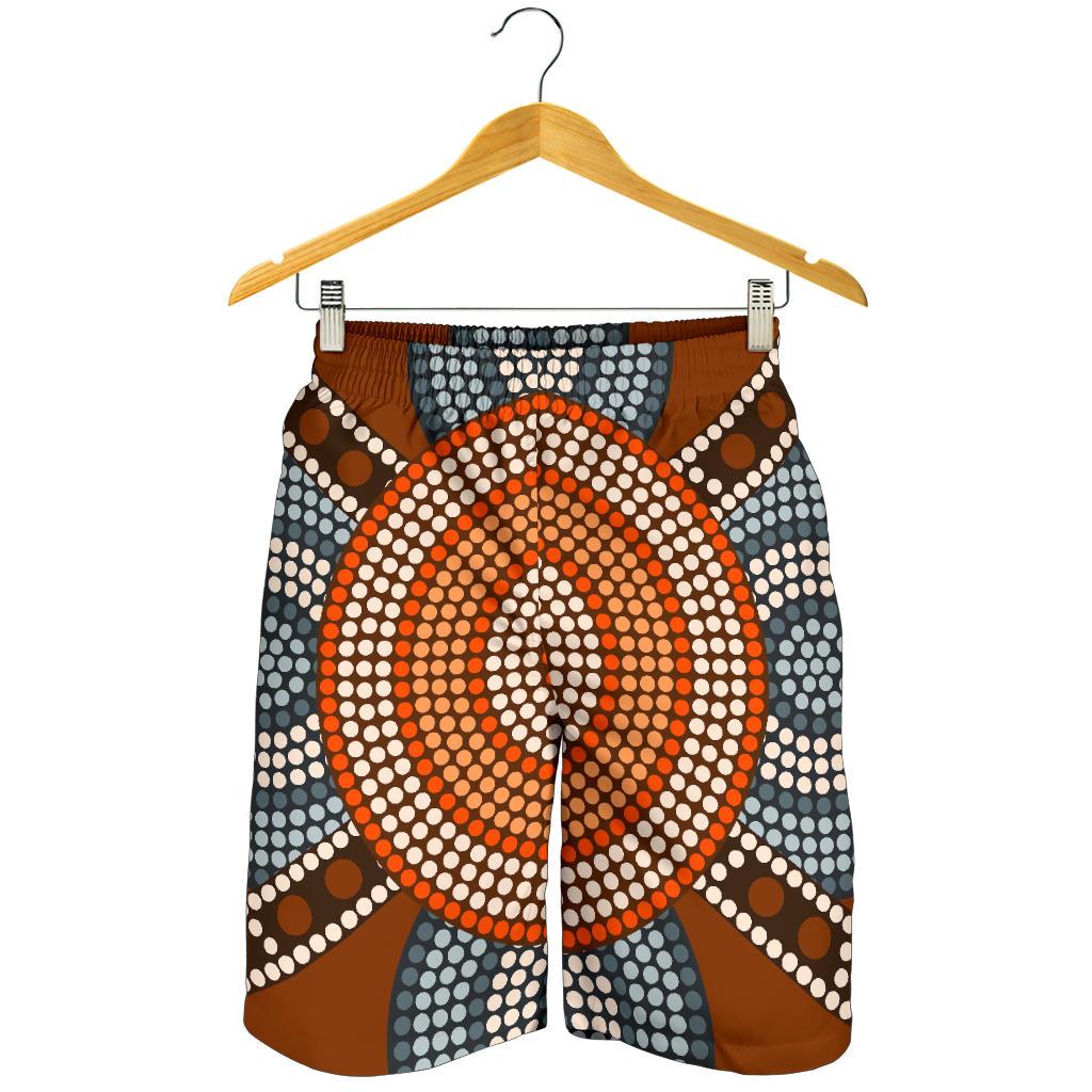 Aboriginal Shorts, Indigenous Dot Painting Short Men 05 - Vibe Hoodie Shop