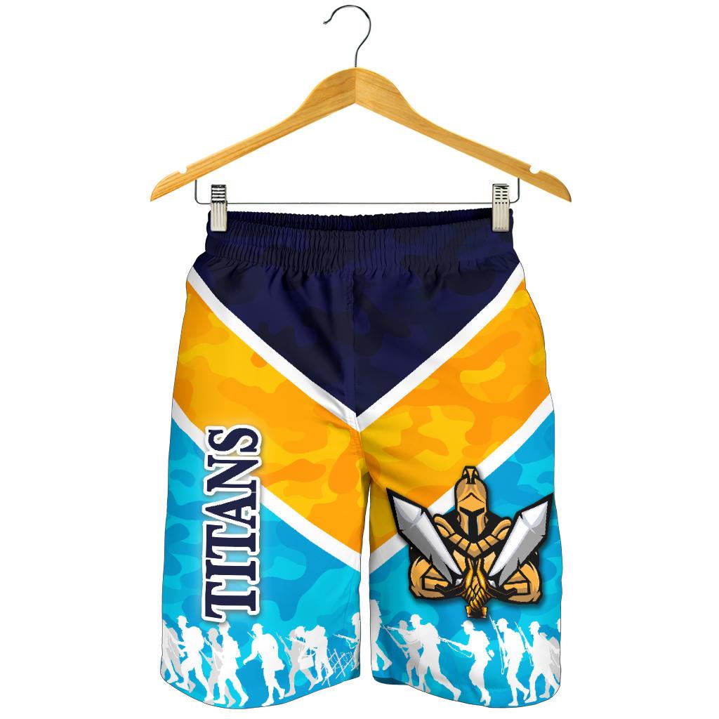 Gold Coast Men Shorts Titans Gladiator ANZAC Vibes - Vibe Hoodie Shop