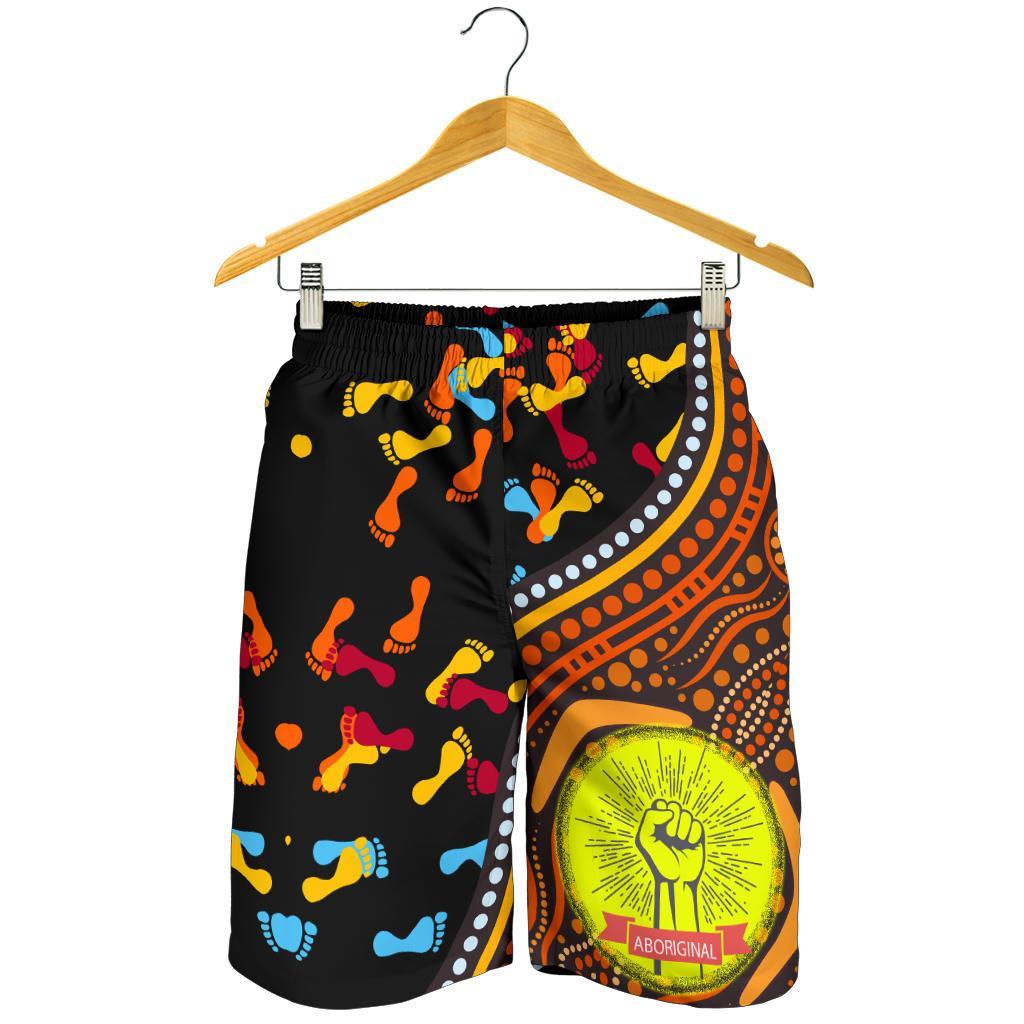 Shorts Men - Aboriginal Style and Flag, Dot Painting - Vibe Hoodie Shop