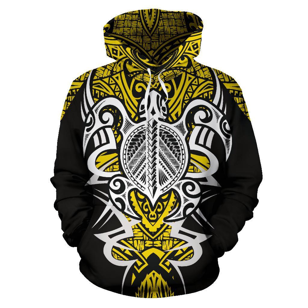 Hoodie Tonga Turtle Polynesian Yellow - Armor Style - Vibe Hoodie Shop