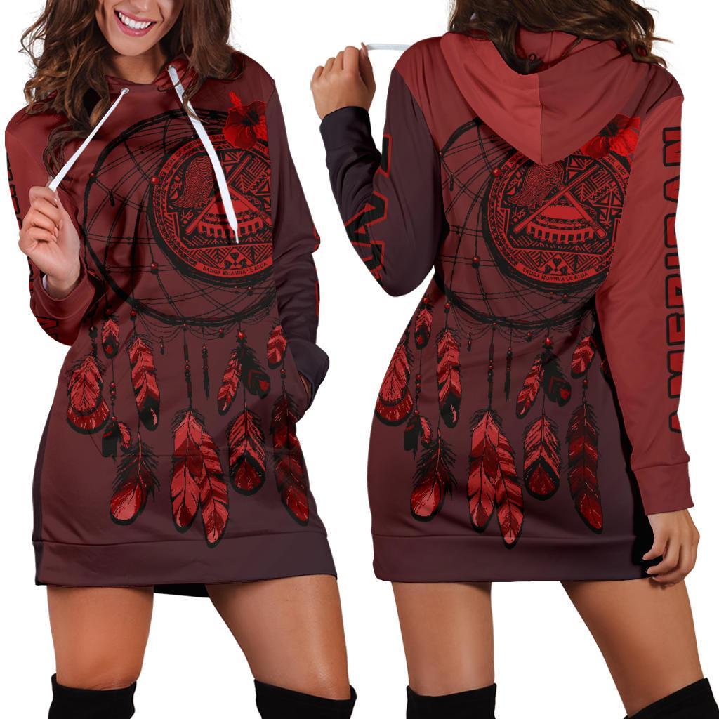 American Samoa Dreamcatcher Hoodie Dress - Vibe Hoodie Shop