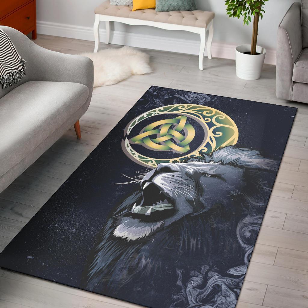 Scotland Area Rug - Scottish Lion and Celtic Moon - Vibe Hoodie Shop