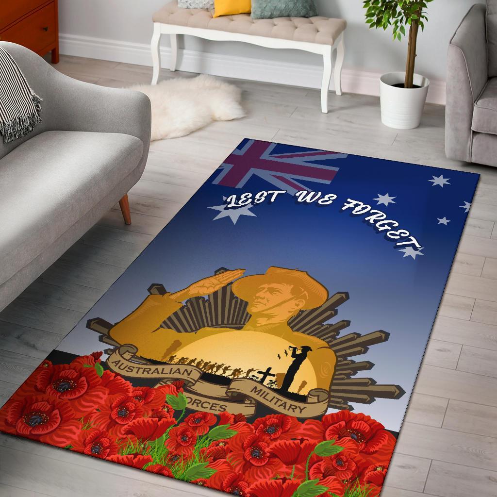 Area Rug - Australia ANZAC Day 2020 And Soldiers - Vibe Hoodie Shop