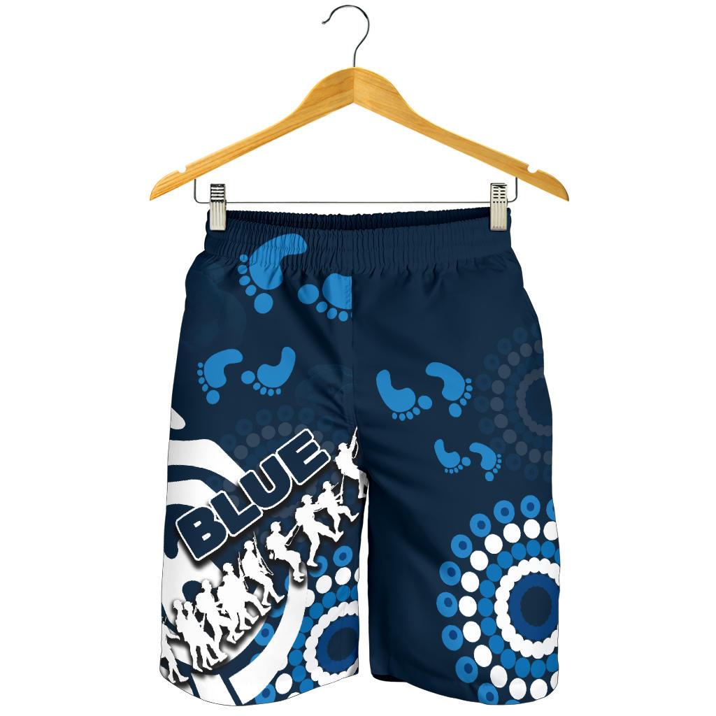 Carlton Blues All Over Print Men's Shorts ANZAC Day - Vibe Hoodie Shop