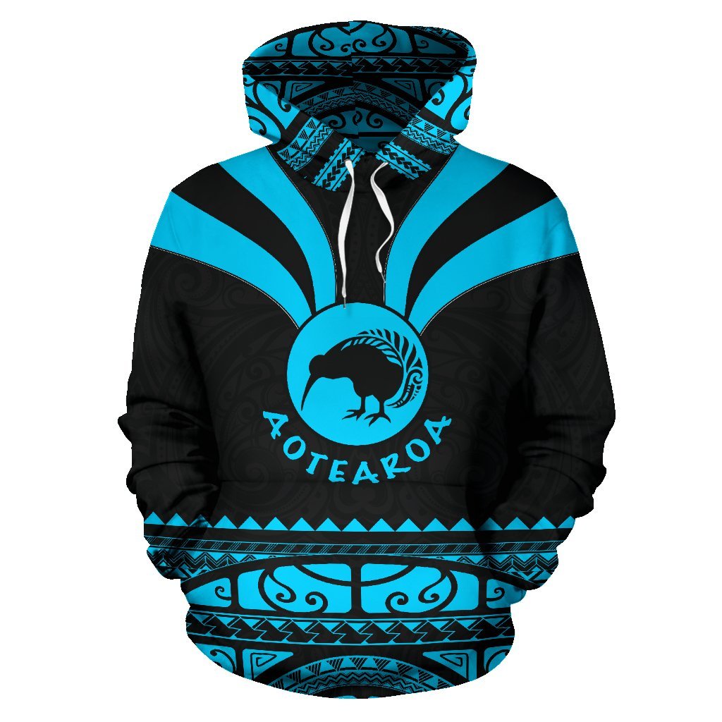 New Zealand Aotearoa Hoodie, Maori Silver Fern Zip Up Medal Version Hoodie - Vibe Hoodie Shop