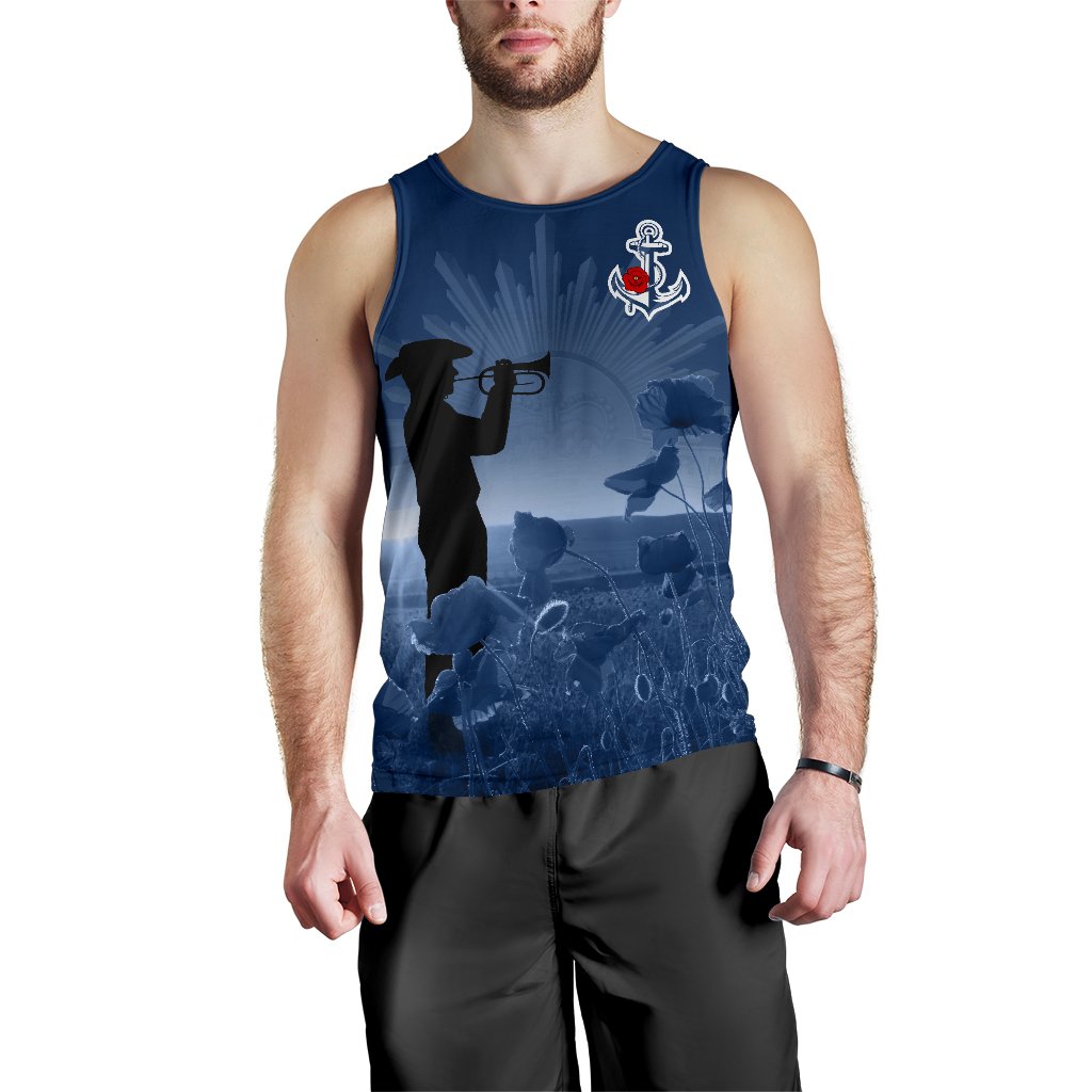 Australia Navy ANZAC Men's Tank Top - Remembering Our Heroes - Vibe Hoodie Shop