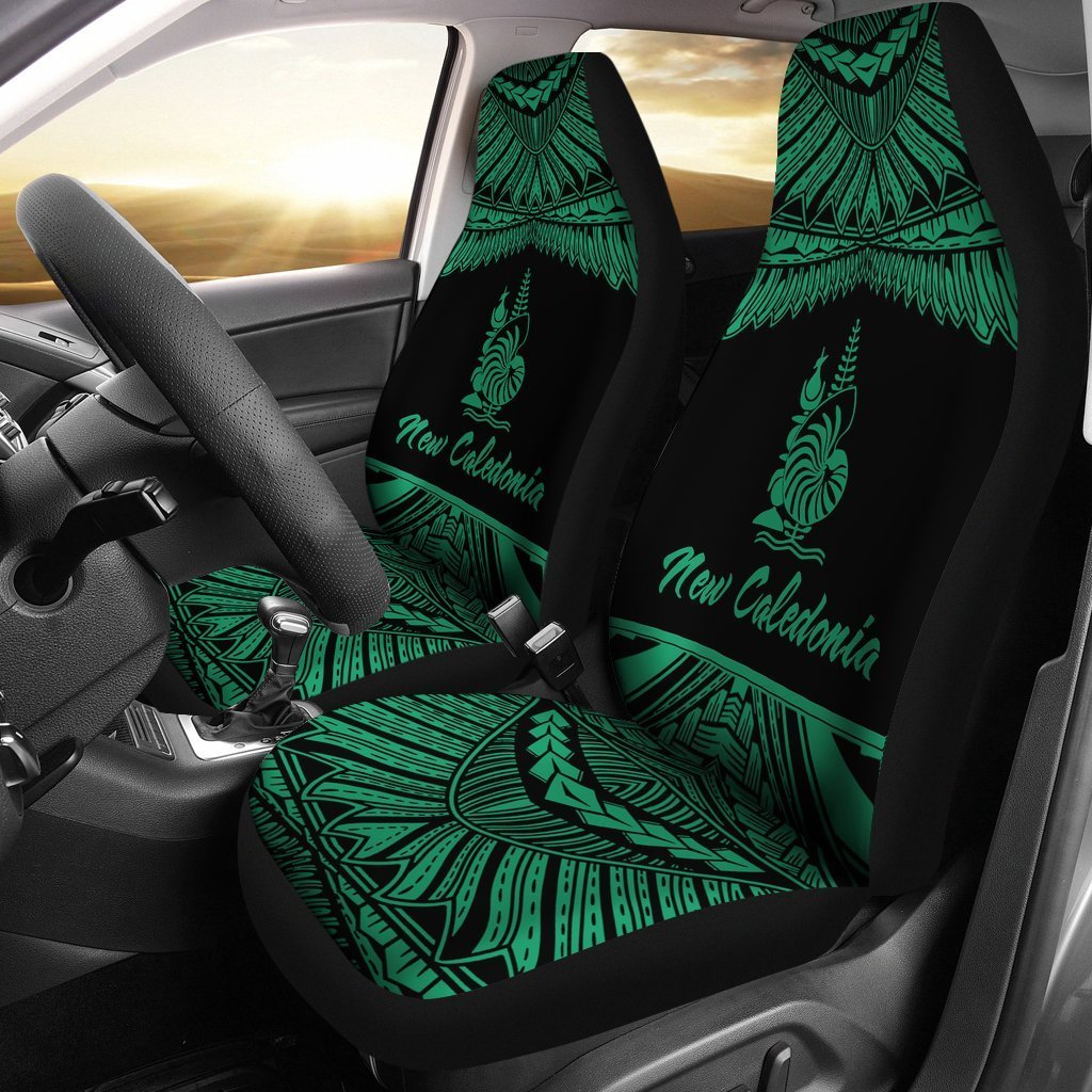 New Caledonia Polynesian Car Seat Covers - Pride Green Version - Vibe Hoodie Shop